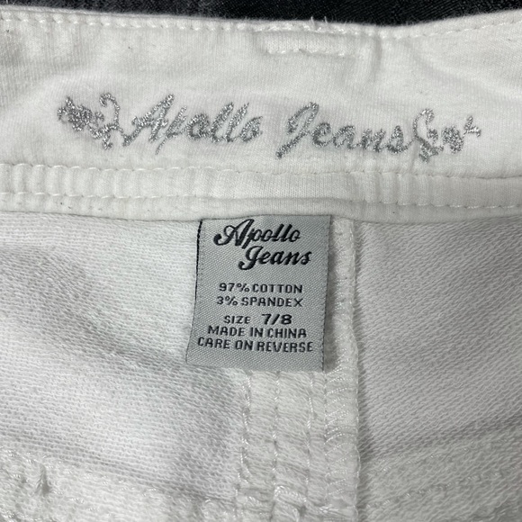 Apollo Jean shorts size 7/8 stretchy (white) - Picture 3 of 9